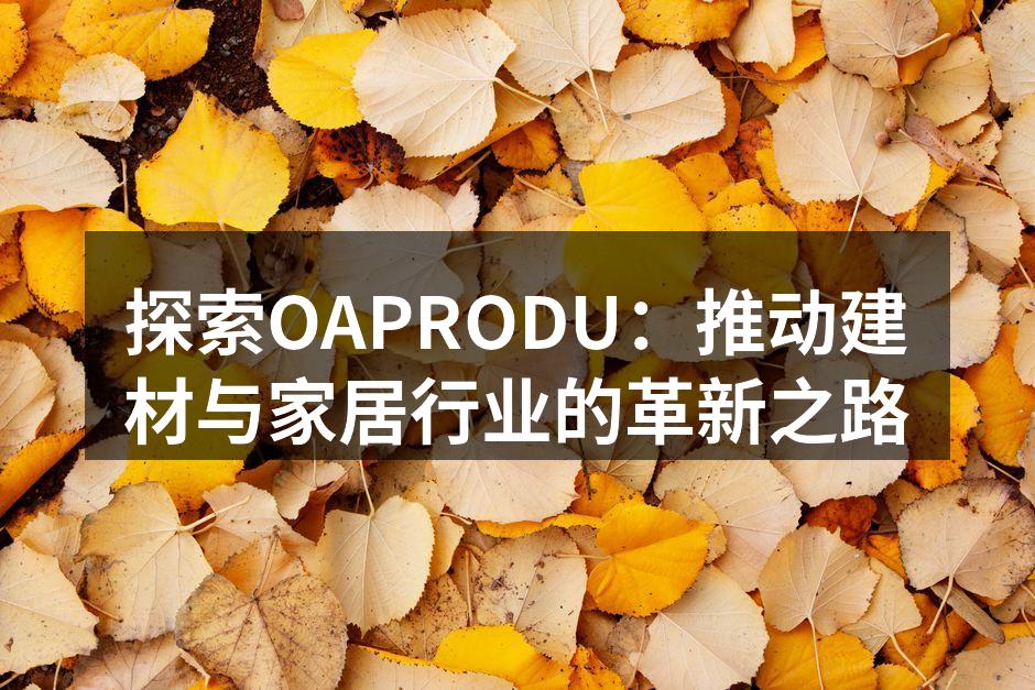 探索OAPRODU：推动建材与家居行业的革新之路